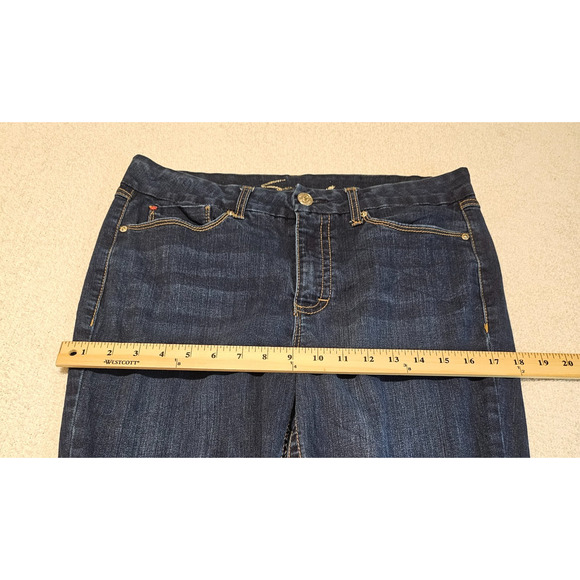Seven7 Jeans Women’s Montreal Dark Wash Tummyless High Rise Skinny Sz 14 - Picture 12 of 15